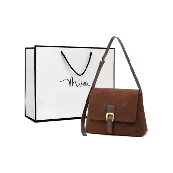 MILLIE'S Cow Leather Shoulder Bag, Crossbody Bag Tote Regular Women's Brown