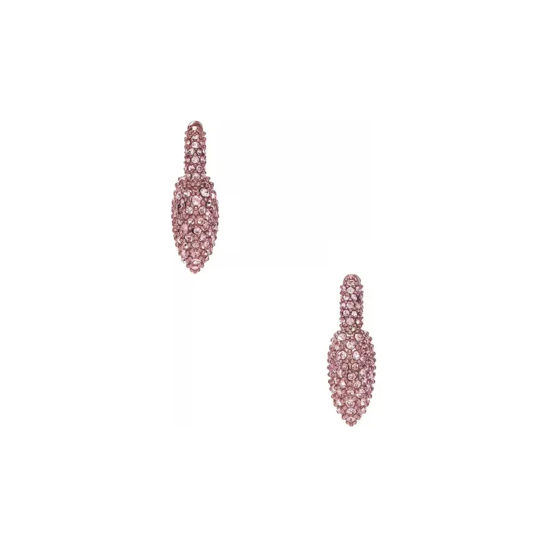 Balenciaga Rhinestone Earrings Women's Pink-2