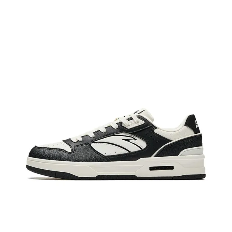Anta Lieyan1.0 Anti-Slip And Wear-Resistant Coverage Low-Top Skateboard Shoes Men's White Black-0