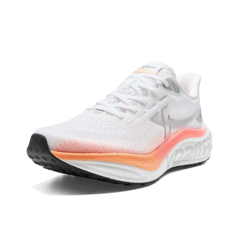 XTEP Abrasion Resistant, Lightweight, And Breathable Low Top Casual Running Shoes Men's White Orange-1