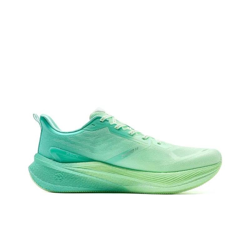 XTEP 2000km 3.0 Cushioning, Slip Resistant, And Abrasion Resistant Low Top Training Running Shoes Men's Elf Green Teal-1