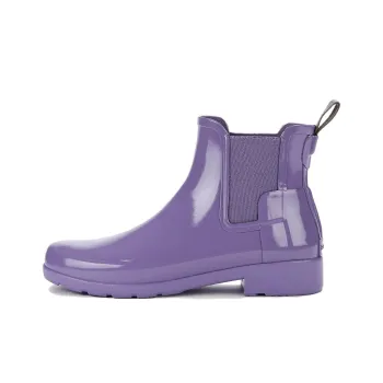 HUNTER Short Chelsea Boots Women's Purple