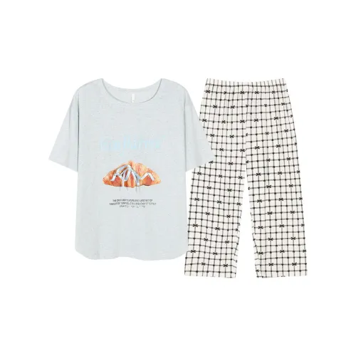 XIAFENYAN Pajama Set Women's Light Blue
