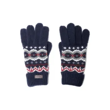 BARBOUR Acrylic Knit Gloves Men's Blue