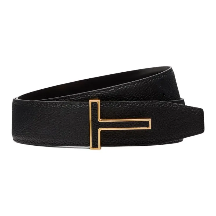 TOM FORD Logo buckle Leather Belt-0