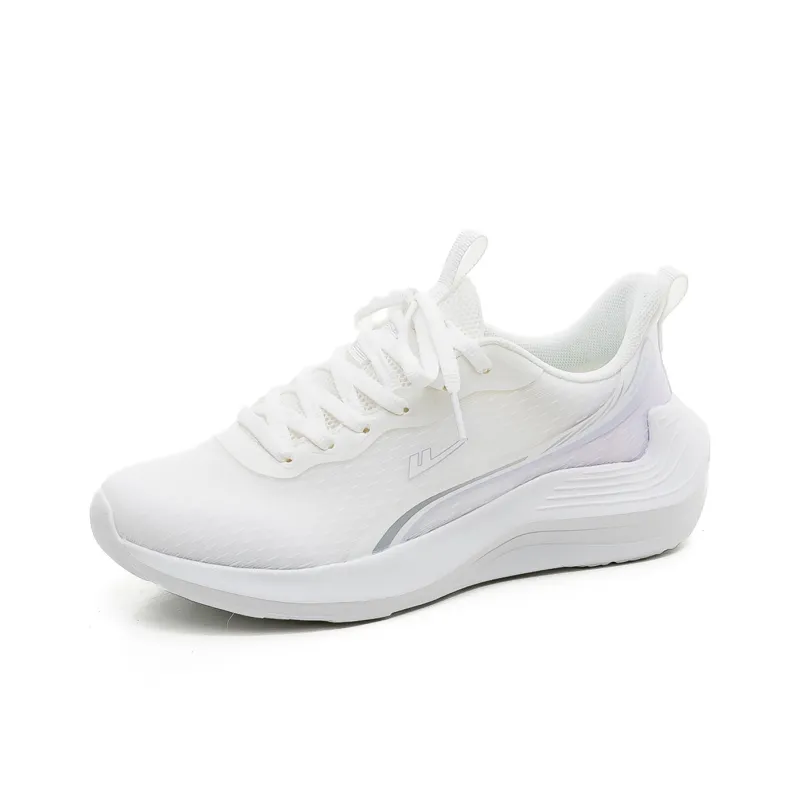 Warrior Durable Breathable Lightweight Low Top Casual Training Long Distance Running Shoes Women's White Purple-2