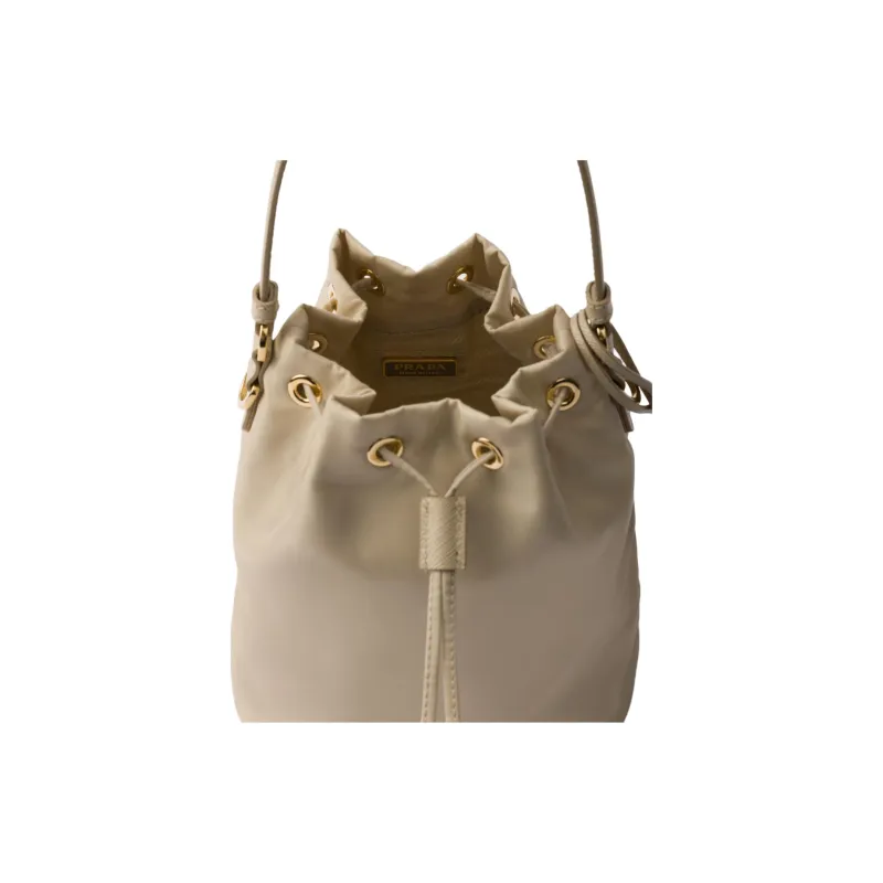 PRADA Re EditionRe Nylon Polyamide Bucket Bag, Shoulder Bag, Crossbody Bag, Handbag Mini Women's Sandy Beige-3