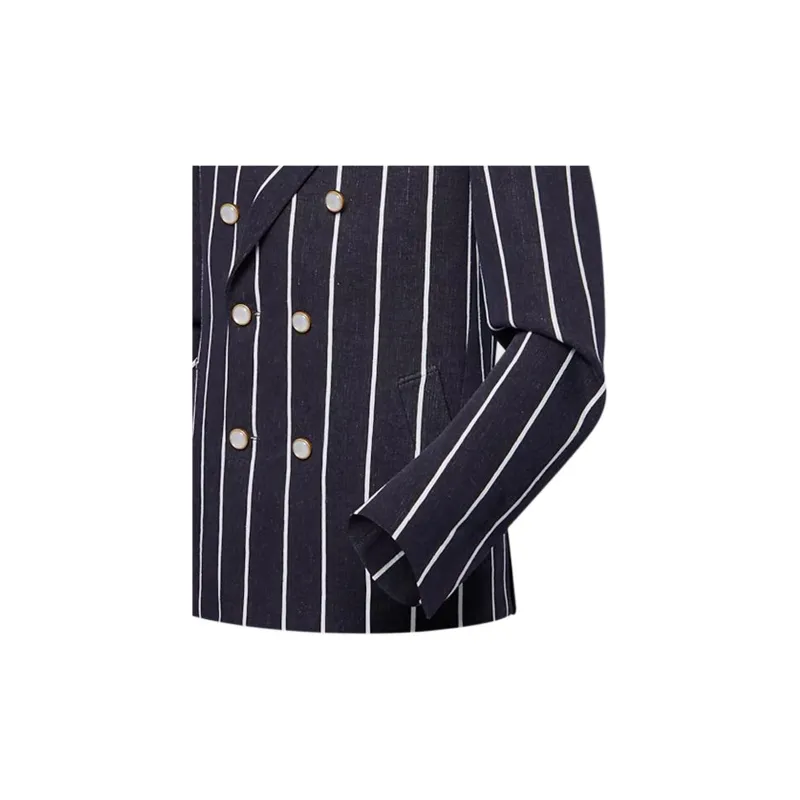 LOUIS VUITTON Double-Breasted Linen And Cotton Blend Tailored Jacket-4