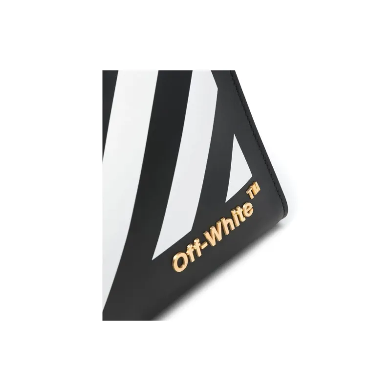 OFF WHITE Diag Hybrid Shop 28 Lettering Tote Bag Black/White-3