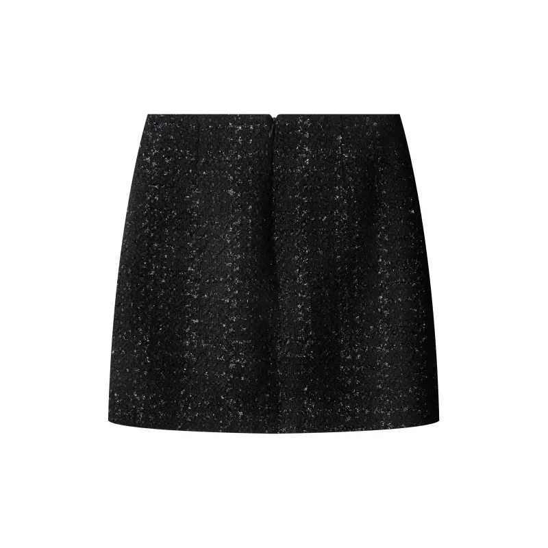 MOSIIMORII Casual Short Skirts Women's Colorful Black-1