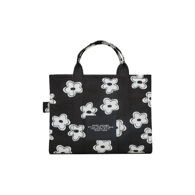 MARC JACOBS The Medium Tote Daisy Black White-2