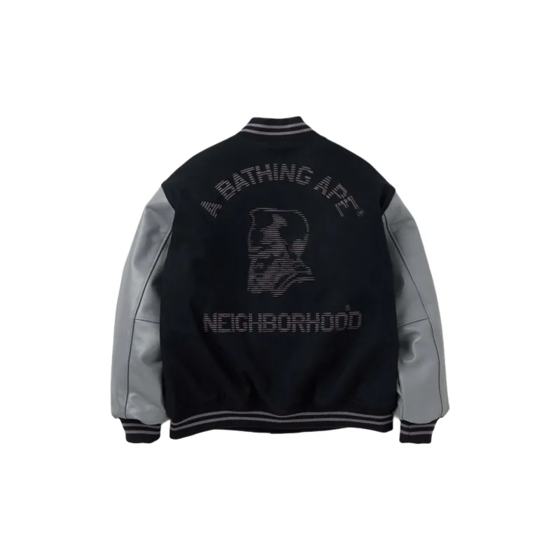 Neighborhood X A BATHING APE NEIGHBORHOOD Co brand Jackets Unisex Black-1