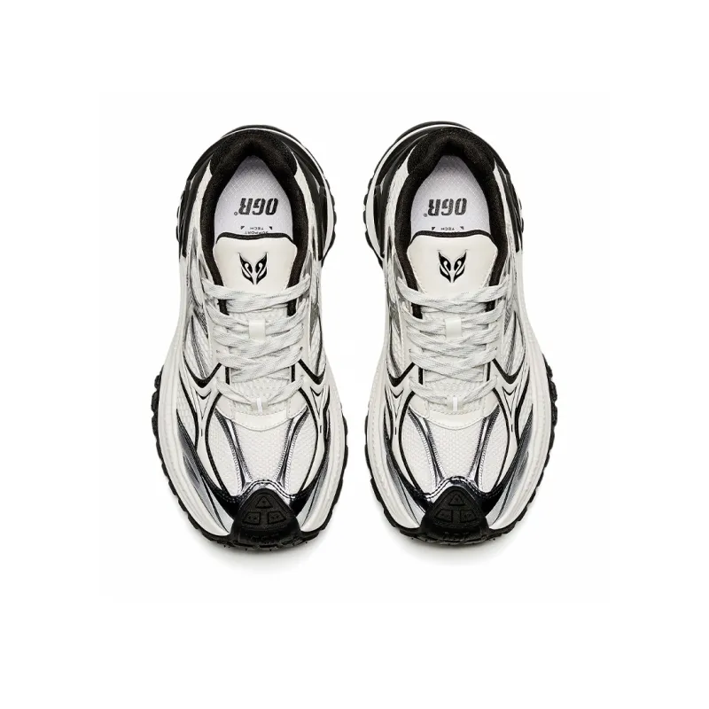 OGR Height Increasing Wear-Resistant Slip-Resistant Low-Top Running Shoes Unisex Black/White Og Panda-3