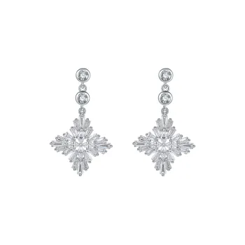ZHOU LIU FU S925 Silver Hoop Earrings Women's