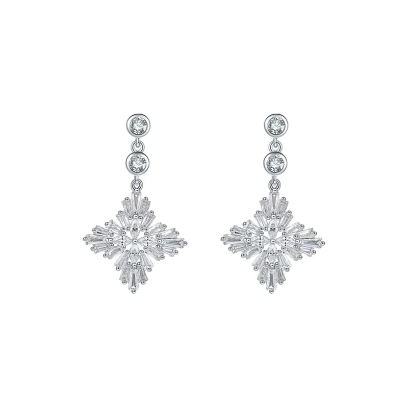 ZHOU LIU FU S925 Silver Hoop Earrings Women's-0