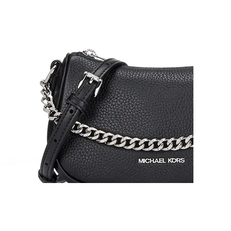 MICHAEL KORS Carmela Cow Leather One Shoulder Handbag Small Size Women's Black-4
