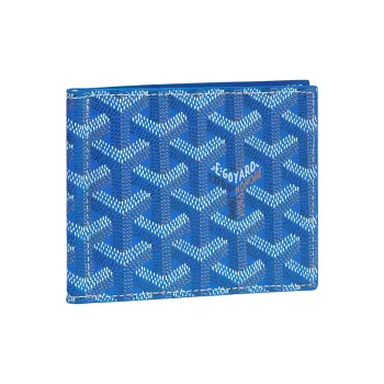 GOYARD Saint-Thomas Canvas With Leather Wallet Unisex Blue
