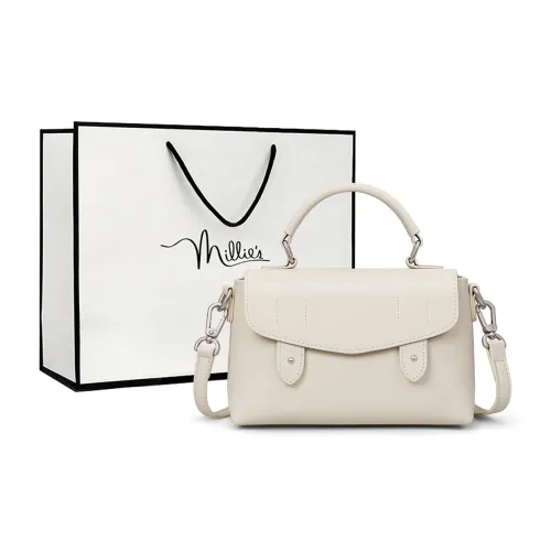 MILLIE'S Synthetic Leather Handbag, Shoulder Bag, Crossbody Bag, Satchel Bag Regular Women's White