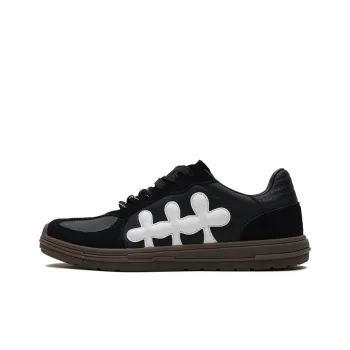 SHOOT BRAND Recast Collection Lightweight Wear Resistant Height Increasing Low Top Skateboard Shoes Unisex Black