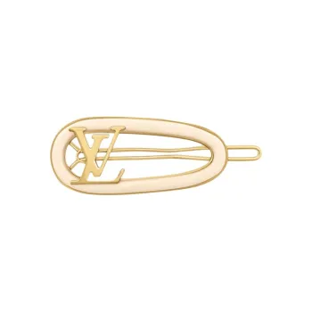 LOUIS VUITTON Metal Hair Clips Women's Cream