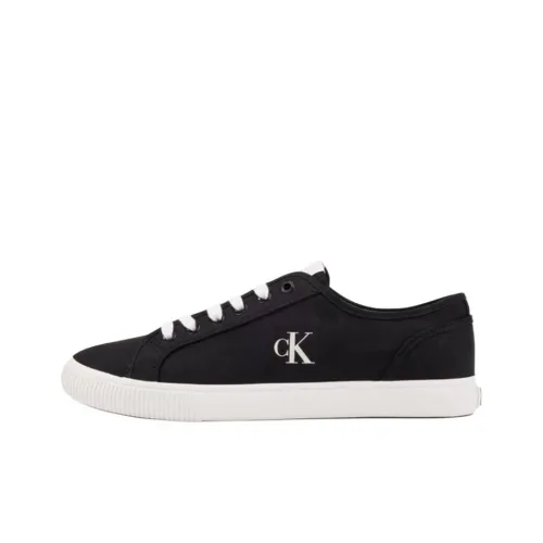 CKJ CALVIN KLEIN JEANS Low Top Canvas Shoes Men's Black