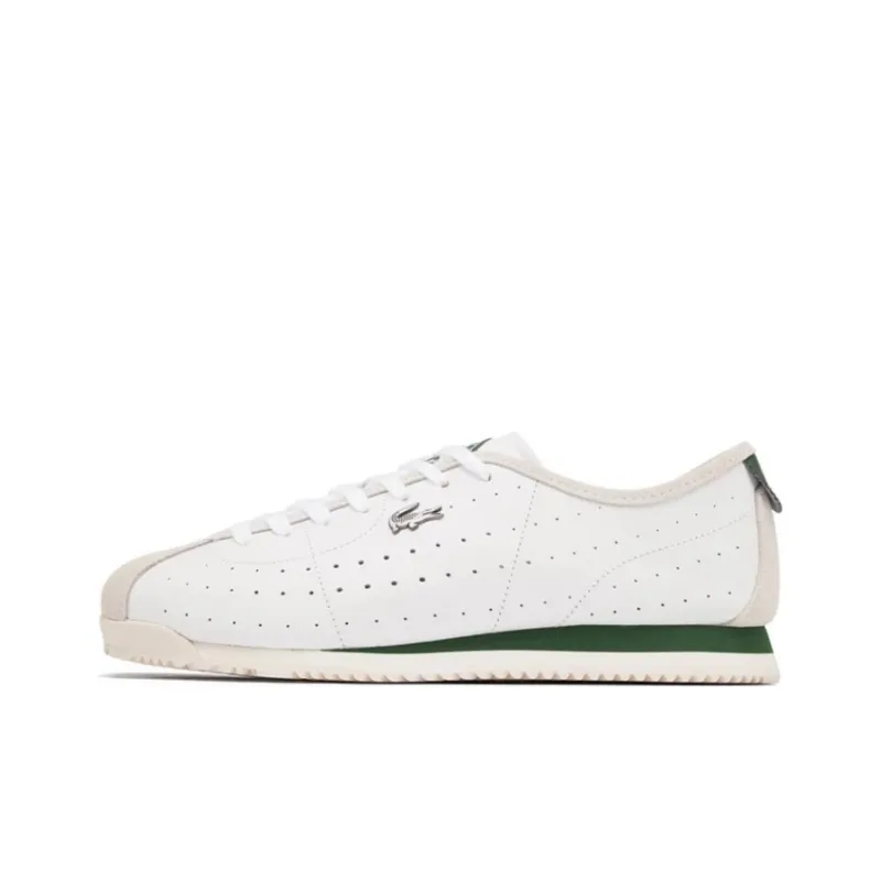 LACOSTE Anti Slip Wear Resistant Low Top Casual Shoes Women's White-0