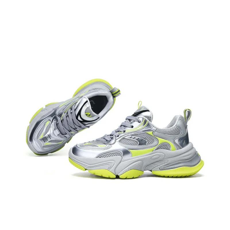 U7 Low-Top Chunky Sneakers Men's Gray Yellow-1
