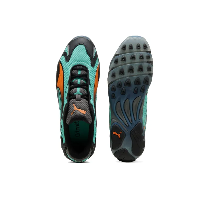PUMA Inhale Anti Slip Wear Resistant Low Top Running Shoes Unisex Cyan Black Orange-3