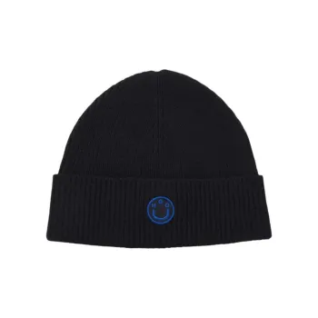 HUGO BOSS Knitted Fabric Wool Polyamide Wool Blend Beanies Women's Black