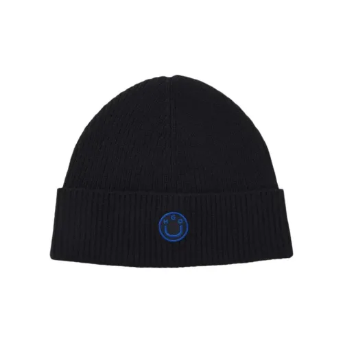 HUGO BOSS Knitted Fabric Wool Polyamide Wool Blend Beanies Women's Black