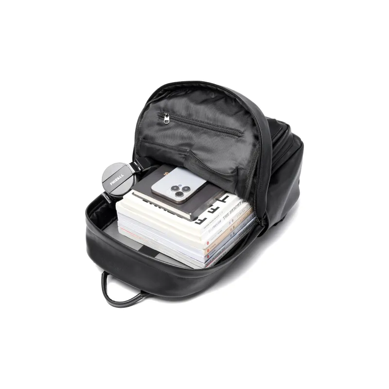 MOYYI PVC Backpack Unisex Black-1