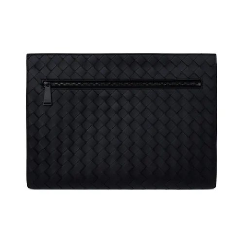 Bottega Veneta Leather Briefcase Clutch Men's Black