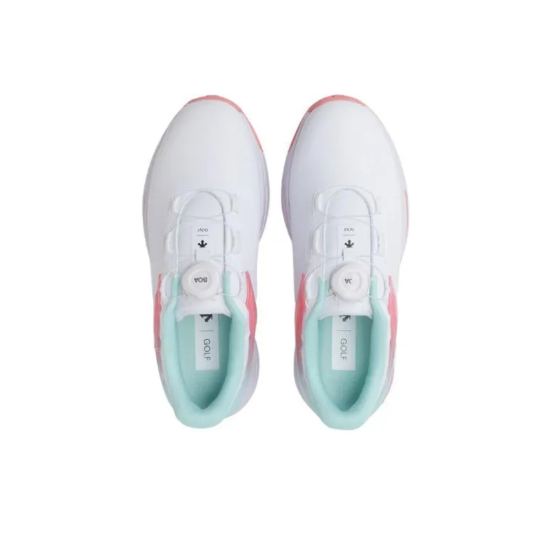 DESCENTE R90 Anti-Slip Wear-Resistant Low-Top Golf Shoes Women's White Pink-3