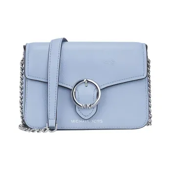 MICHAEL KORS Cow Leather Chain Shoulder Bag Small Size Women's Light Blue