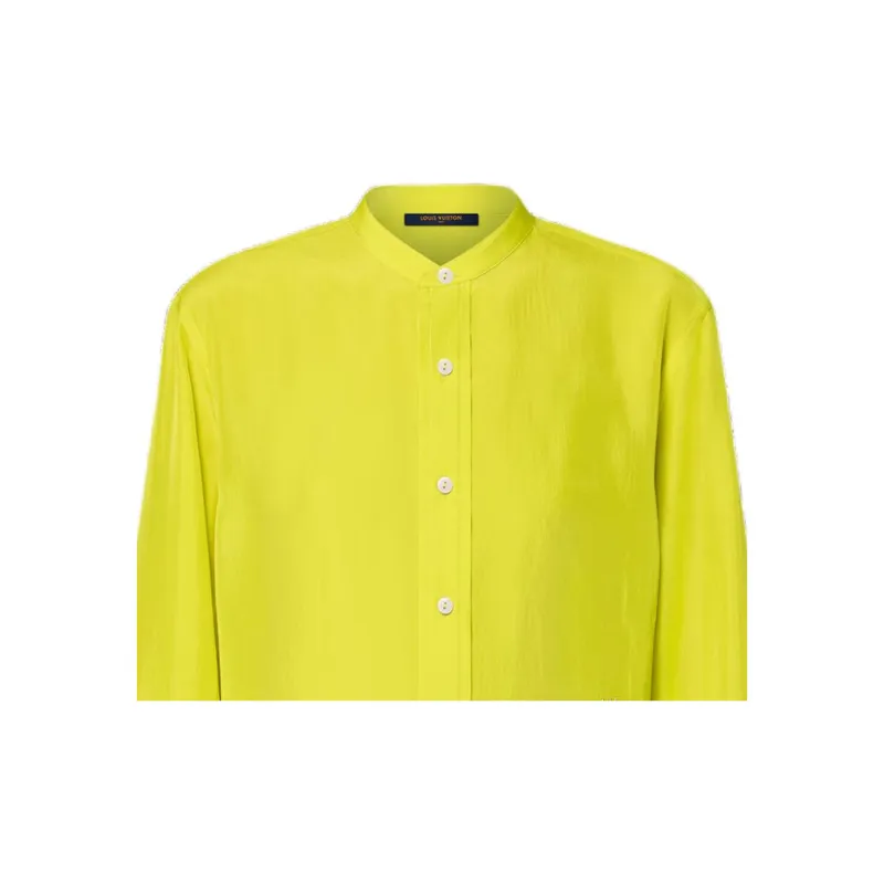 LOUIS VUITTON Chartreuse Silk Shirt-3