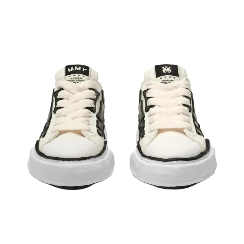 Maison Mihara Yasuhiro x AMIRI Skel Top Low Top Canvas Shoes Men's Beige-4