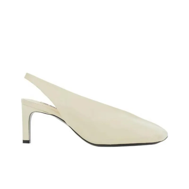 JIL SANDER Slim Heel High Heels Women's Ivory White-1