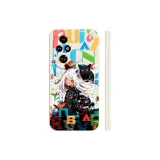 Antique White-Graffiti Girl with White Hair