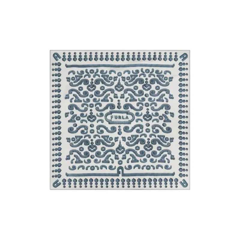 Furla Silk Silk Scarves Women's Blue-0
