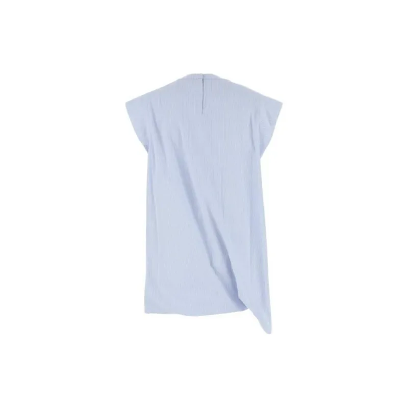 Sacai Striped Asymmetric Poplin Top-1