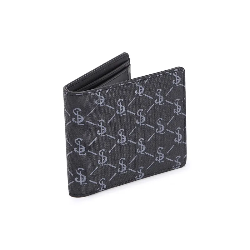 Slazenger PVC Card Holder Wallet Men's Pattern Black-3