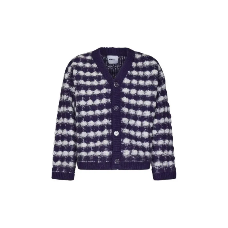 BONSAI STUDIO Patterned Intarsia knit Cardigan-0