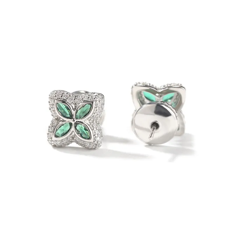 KING OF BLING Alloy With Zircon Stud Earrings Unisex-4