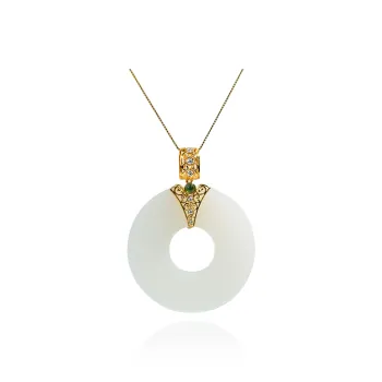 CUIYOUSHIJIA Hetian Jade Pendants White Jade Unisex
