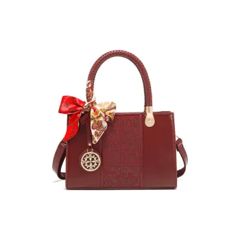PAYOT Microfiber Synthetic Leather Wedding Handbag Regular Women's Burgundy