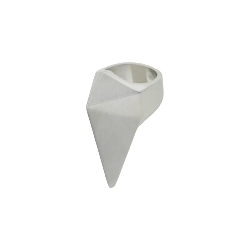 RICK OWENS Pyramid Geometric Ring-0