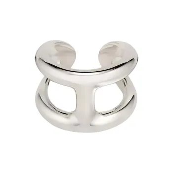 HERMES 925 Sterling Silver Rings Unisex Silver