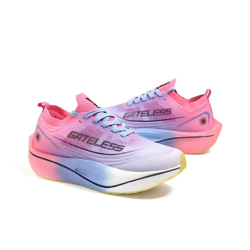 GATELESS Low Top Running Shoes Unisex Fluorescent Cherry Blossom Pink-2