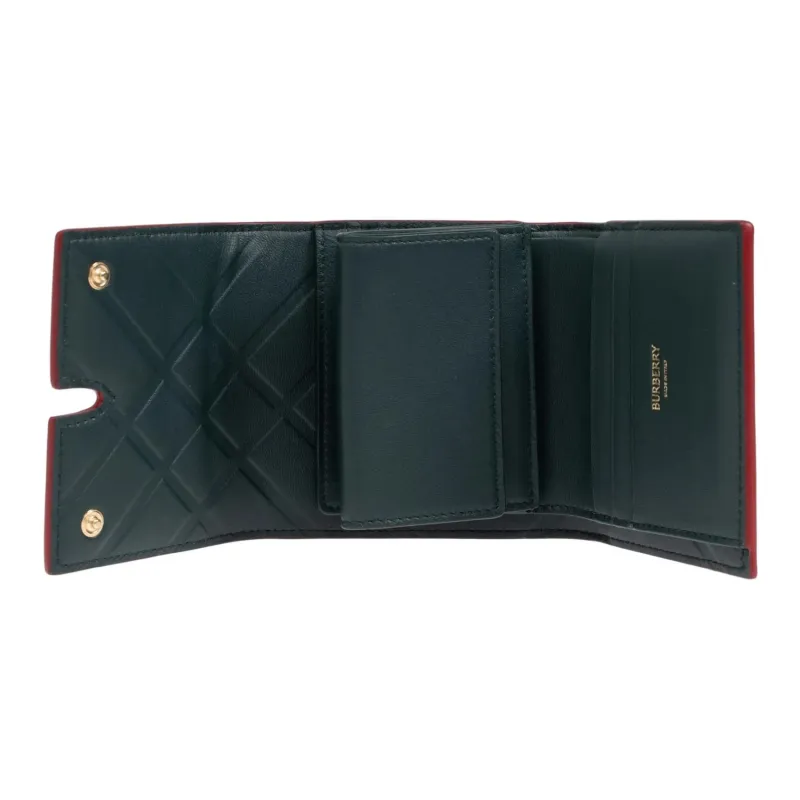 Burberry Snip Logo stamp Leather Wallet-3