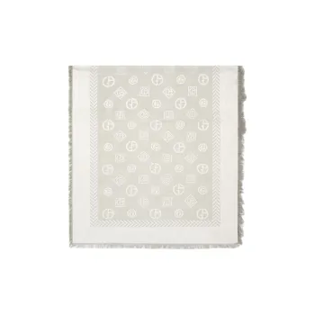 EMPORIO ARMANI Monogram Jacquard Virgin wool And Silk Stole